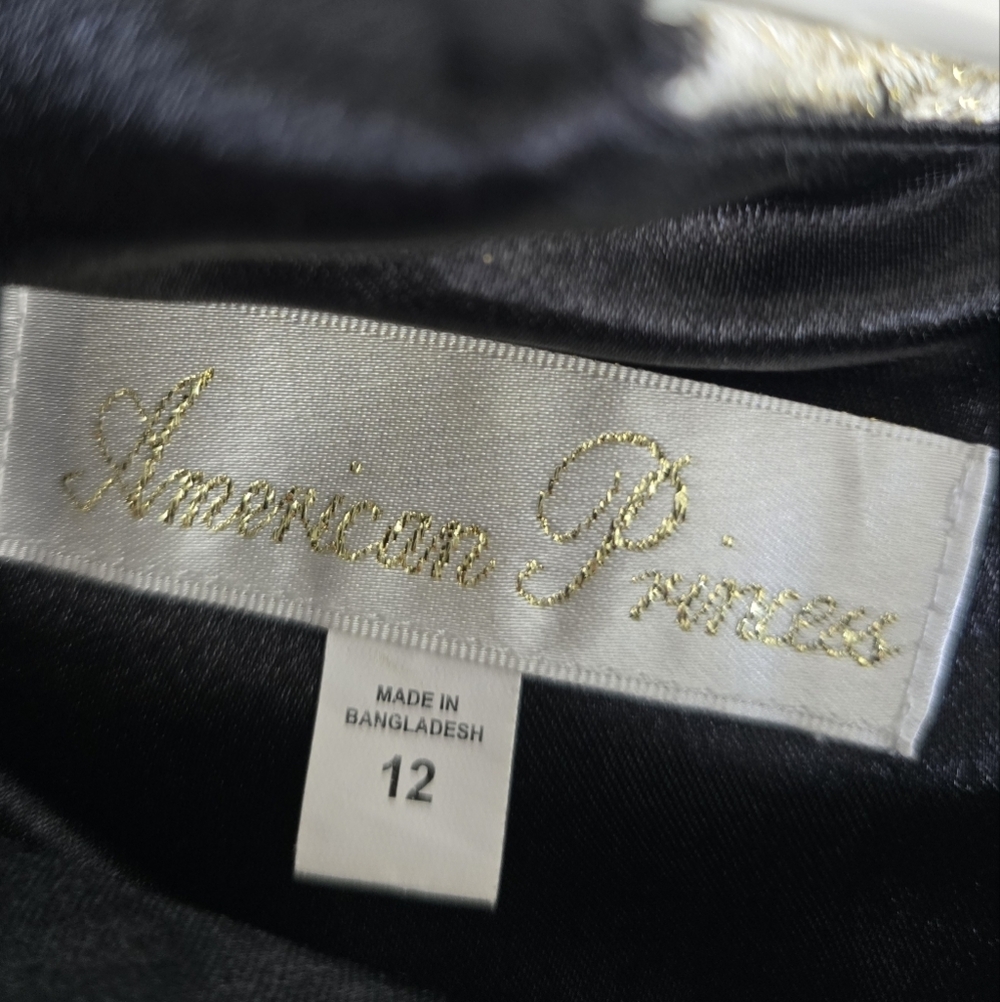 Elegant Black and White Kids Dress Size 12 - Picture 7 of 11